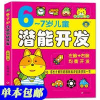 6-7岁儿童潜能开发 左右脑全脑益智力启蒙图书籍 逻辑思维训练游戏 专注力训练书 幼儿3-4-5-6岁迷宫书 幼小衔