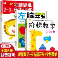 全6册正版邦臣小红花2-3岁阶梯数学 左右脑开发 全脑思维升级训练幼儿逻辑思维训练儿童益智书全脑开发书籍趣味启蒙游戏