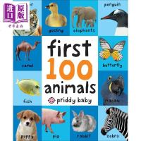 一百种动物(美版)First 100 Animals 英语早教启蒙 英语学习 动物图片 亲子英语 3~6岁 纸板书