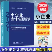 正版 小企业会计准则解读2020年版 立信会计出版社 2020年版 货币资金概述长短期投资固定资产报表中小企业指定培
