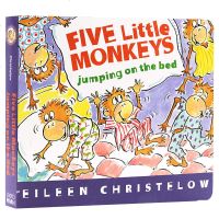 正版 Five Little Monkeys Jumping on the Bed 儿童读物原版书 五只小猴子 进口