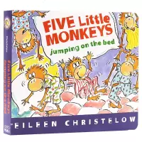 正版 Five Little Monkeys Jumping on the Bed 儿童读物原版书 五只小猴子 进口