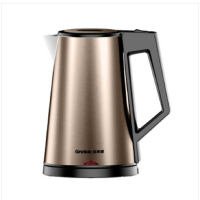 Grelide/格来德 D2017K 保温电热水壶304不锈钢自动断电烧水壶三层防烫 土豪金