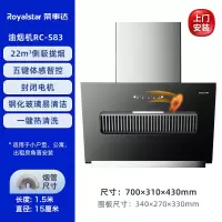 荣事达(Royalstar)小型抽油烟机家用厨房大吸力小尺寸侧吸式公寓出租房 22m³700mm宽触控体感自动清洗-上门