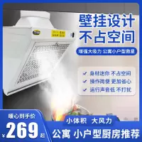 厨房小型壁挂式吸油烟机公寓侧吸式抽油烟机家用强力油烟扇排气扇 褐色