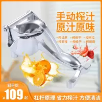 手动榨汁机甘蔗柠檬榨汁器石榴橙汁榨汁西瓜压汁器挤水果奶茶家用 升级版常用款送20个榨汁袋+小刀+夹子