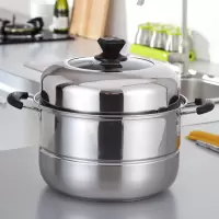 天天特价蒸锅不锈钢2层 加厚双层蒸锅二层多层复底电磁炉火锅锅具 28cm加厚双层