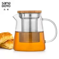 尚明玻璃茶壶可加热冲茶壶 不锈钢过滤耐高温泡茶器普洱茶具