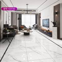 斯米克瓷砖全瓷卡拉白大理石地板砖现代北欧客厅防滑地砖800x800