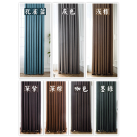 遮光窗帘北欧简约家装办公棉麻加厚亚麻挂钩式全挡窗帘布2020新款
