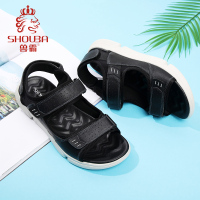 兽霸男凉鞋2019夏季新款日系visvi休闲潮流气垫厚底魔术贴沙滩鞋