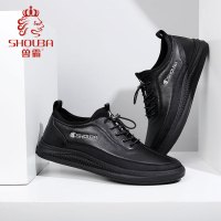 兽霸男鞋2019秋季新品官方正品真皮头层牛皮板鞋软底缓震休闲运动