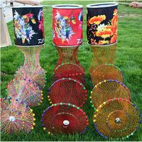 大力马黑坑鱼护不锈钢圈手工编织防挂双股球拍线大鱼渔护网兜渔具