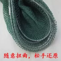 软钢丝便携式鱼护网兜可折叠小网眼野钓定制涂胶防挂胶丝速干编织