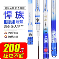 军攻鲟鱼竿大物巨物暴力竿超轻硬10H19调碳素台钓竿8.1/9.0/10米
