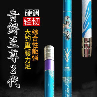 正品青鲟二代20H青鱼竿鲟鱼竿19调大物竿黑坑竿巨物竿台钓竿
