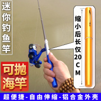 鱼竿迷你钢笔小海竿海杆抛杆碳素矶竿矶钓竿抛竿套装便携海钓竿杆
