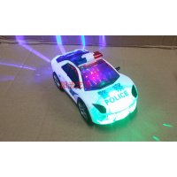 电动小警车110警察巡逻车3D炫彩灯光儿童宝宝玩具汽车模型男3