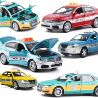 金属仿真1:32丰田现代大众出租车计程车的士合金小汽车模型玩具