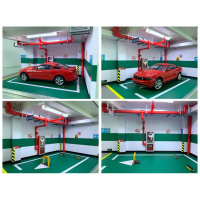 1:18合金汽车模型仿真地下车库停车场单车位儿童玩具场景展示盒