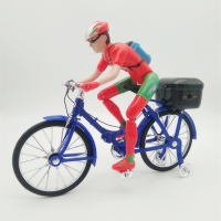 音乐光自行车 可拆卸仿真单车模型 儿童玩具骑行者桌面摆件