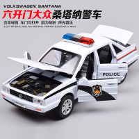 合金警车1:32车模仿真大众特警车110声光回力儿童玩具小汽车模型