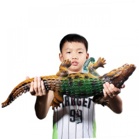 大鳄鱼玩具软胶超软大号仿真动物模型塑胶儿童男孩橡胶软体环保