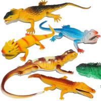 大号软胶蜥蜴鳄鱼变色龙模型 仿真爬行动物玩具 6款套装儿童玩具
