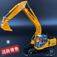 合金工程车履带式挖掘机挖土钩机精致仿真合金汽车载摆件模型玩具