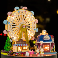 diy小屋摩天轮手工制作拼装玩具房子模型材料情人节创意生日