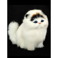 仿真动物模型小猫咪儿童动物毛绒玩具会叫的猫玩偶仿真猫咪公仔