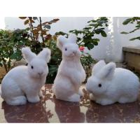 仿真兔子动物玩偶儿童毛绒玩具兔子静态动物模型小白兔灰兔公仔