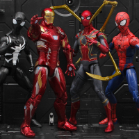正版漫威复仇者联盟4人偶手办美国队长3钢铁侠蜘蛛侠灭霸模型玩具