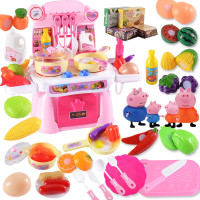 小猪儿童佩奇一家四口过家家迷你厨房做饭煮饭佩琪佩琦女孩玩具