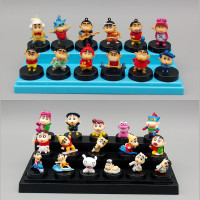 蜡笔小新公仔手办可爱创意搞怪小白小新玩具玩偶模型摆件迷你