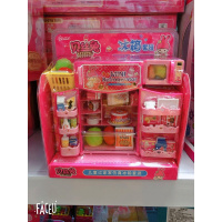 贝丝兔仿真冰箱套装购物篮双开蛋糕女孩场景儿童过家家玩具