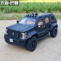 1:32乔治巴顿装甲越野车合金汽车模型金属仿真防暴车声光回力玩具