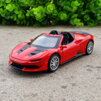 1:32敞篷跑车合金汽车模型仿真金属车模摆件声光回力儿童玩具车模
