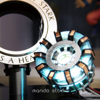 MANDO 钢铁侠方舟反应堆合金模型心脏炉胸灯DIY手办玩具