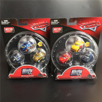 美泰赛车总动员3迷你小车3辆装合金玩具 闪电麦昆冠军酷姐电镀版