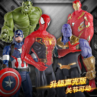 ✅复仇者联盟钢铁侠队长黑豹灭霸蜘蛛侠漫威手办可动模型玩具