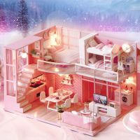 幸福diy小屋手工制作拼装玩具建筑房子模型别墅男女创意生日