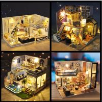 送防尘罩diy小屋手工制作模型别墅拼装创意生日男生情侣玩具