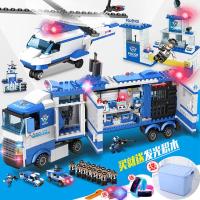 乐高玩具儿童积木男孩子航空母舰警察拼装飞机汽车模型610岁