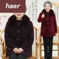 老年人秋装女50-60岁中老年人女水外套妈妈秋冬装棉袄六七八十岁奶奶加厚毛呢大衣奶奶装秋装外套中老年女装秋装