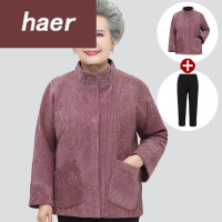 老年人秋装女50-60岁中老年人秋装女外套2020新款奶奶装春秋夹克衫妈妈衣服老人短款奶奶装秋装外套中老年女装秋装