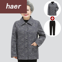 老年人秋装女50-60岁中老年女装妈妈秋装外套6070岁老人衣服短款外套奶奶装春秋款上衣奶奶装秋装外套中老年女装秋装