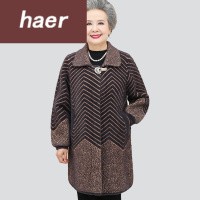 老年人秋装女50-60岁奶奶秋装水大衣60-70岁老年人妈妈冬装中长款外套老太太衣服奶奶装秋装外套中老年女装秋装