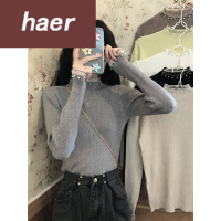 毛线衣女秋季韩版2020新款修身显瘦设计感半高领打底外穿长袖针织衫上衣女