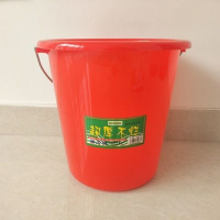 40桶无盖+45桶无盖(送一脸盆) 大号耐摔塑料红桶学生桶家用带盖储水桶加厚洗澡洗衣桶洗车拖地桶